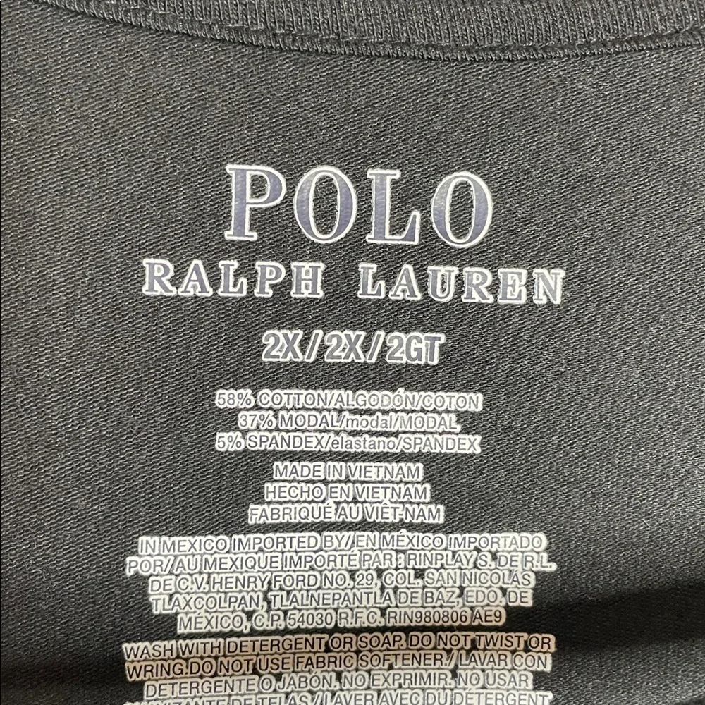 Polo by Ralph Lauren | Men’s Black Tee with Colorful Logo Size 2X NWT